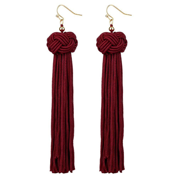 Long Tassel Earrings - Picture 4 of 7
